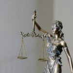 A statue of Lady Justice.