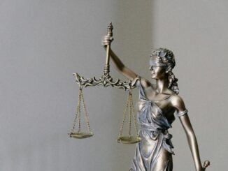 A statue of Lady Justice.